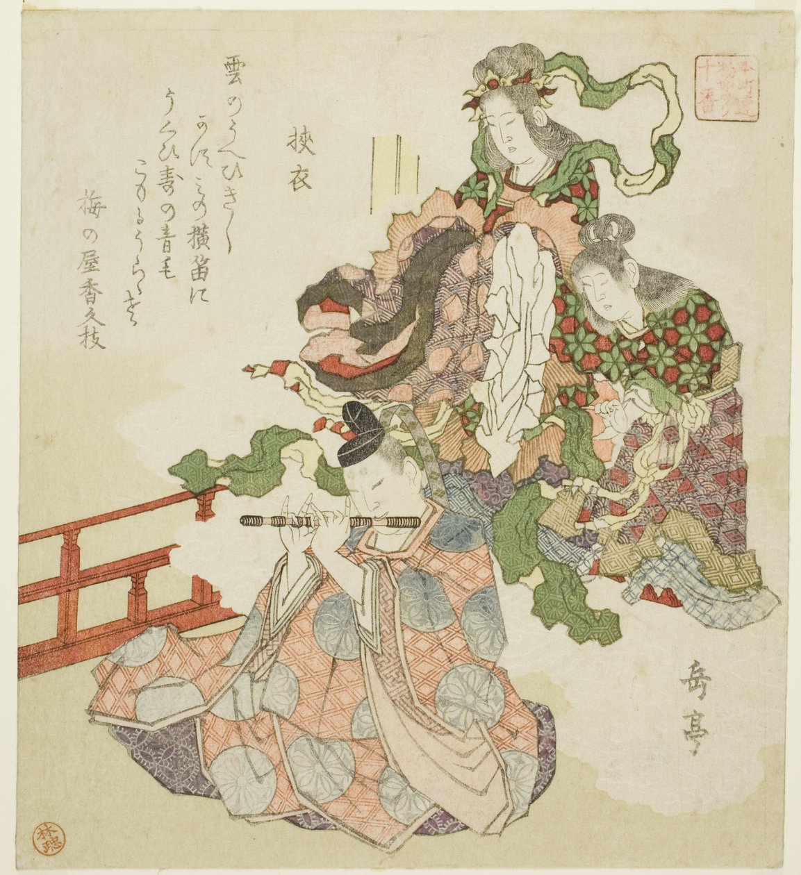 Příběh Sagoroma ze série „Deset dvorských příběhů pro kruh Honcho (Honchoren monogatari juban)“ od Yashima Gakutei