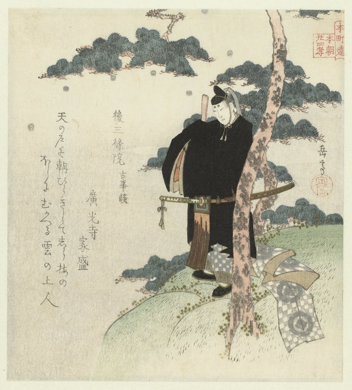 Dvacet čtyři japonských příkladů synovské zbožnosti pro Honchôren (název série) od Yashima Gakutei