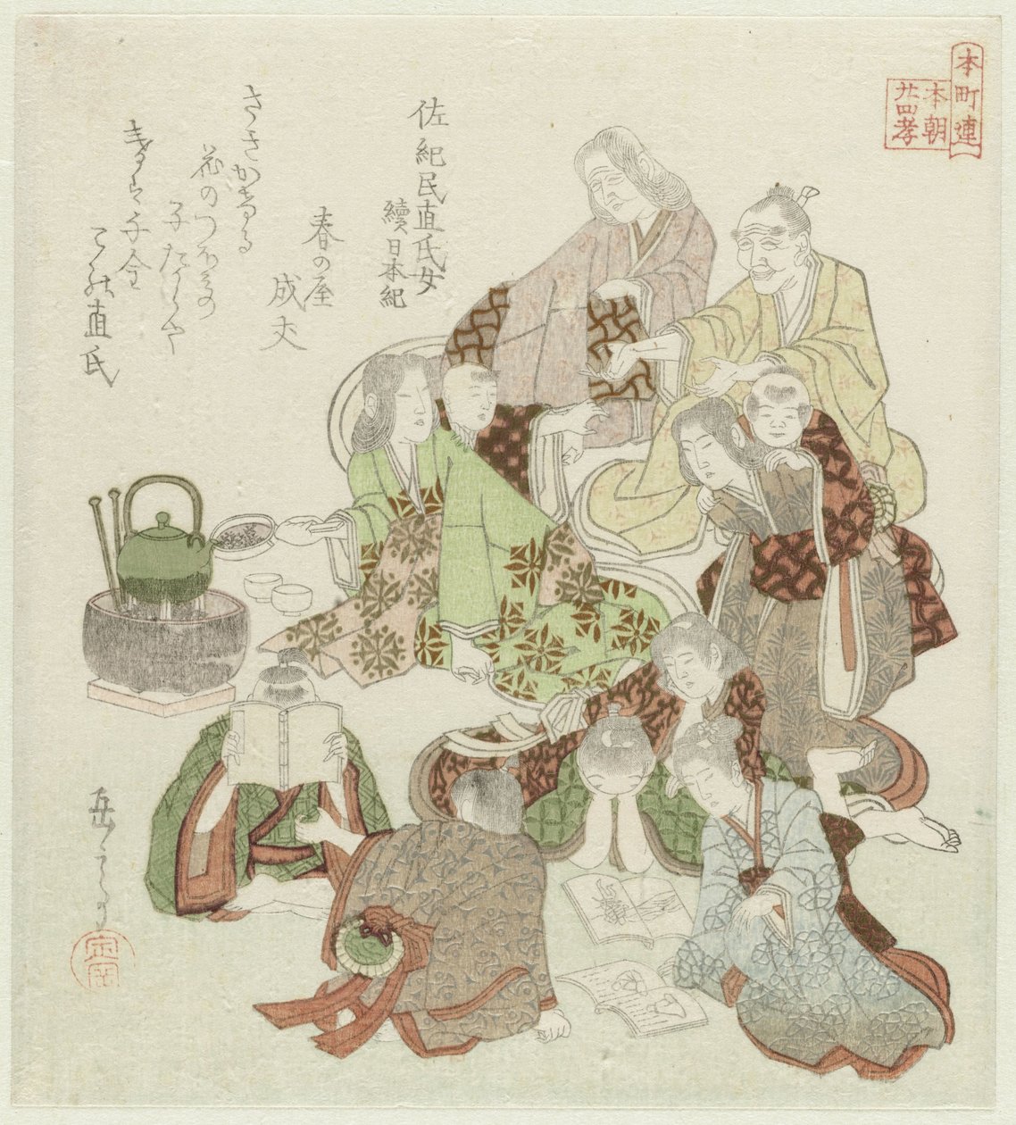 Dvacet čtyři japonských příkladů synovské zbožnosti pro Honchôren (název série) od Yashima Gakutei