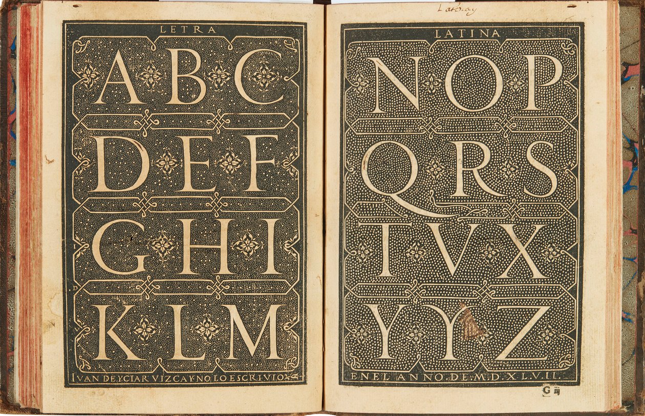 Kompilace subtilissima s názvem Orthographia pratica, 1548. od Yciar
