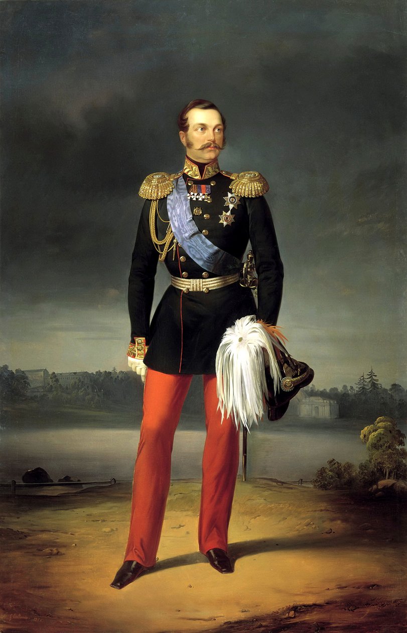 Portrét císaře Alexandra II., 1818-1881, 1856. od Yegor Bottman