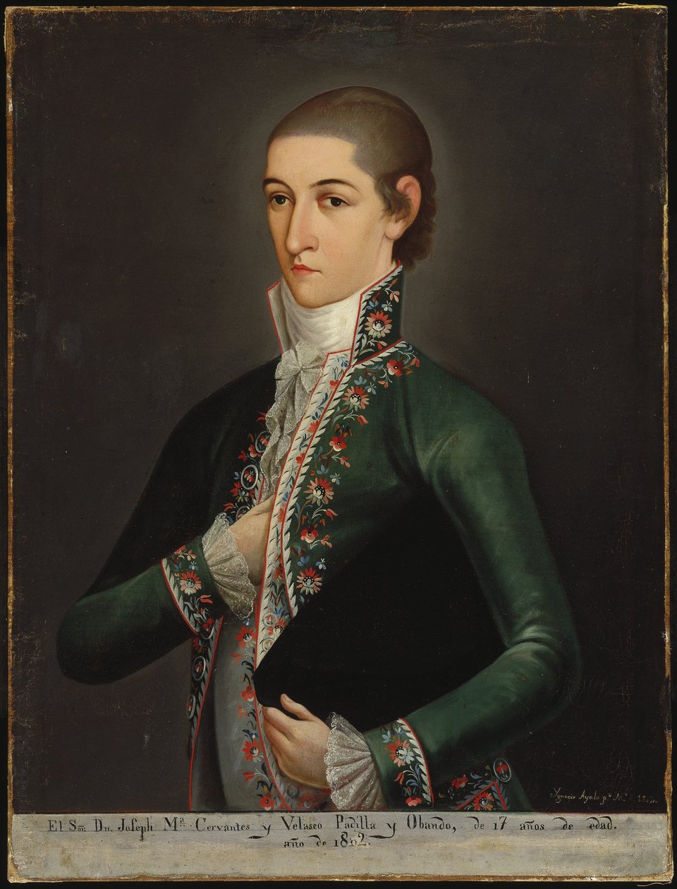 Don Jose Maria Cervantes a Velasco Padilla y Obando, 1802 od Ygnacio Ayala