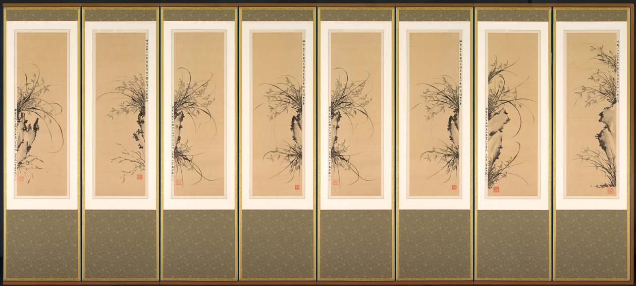 Orchideje a skály, 1897-98. od Yi Ha eung