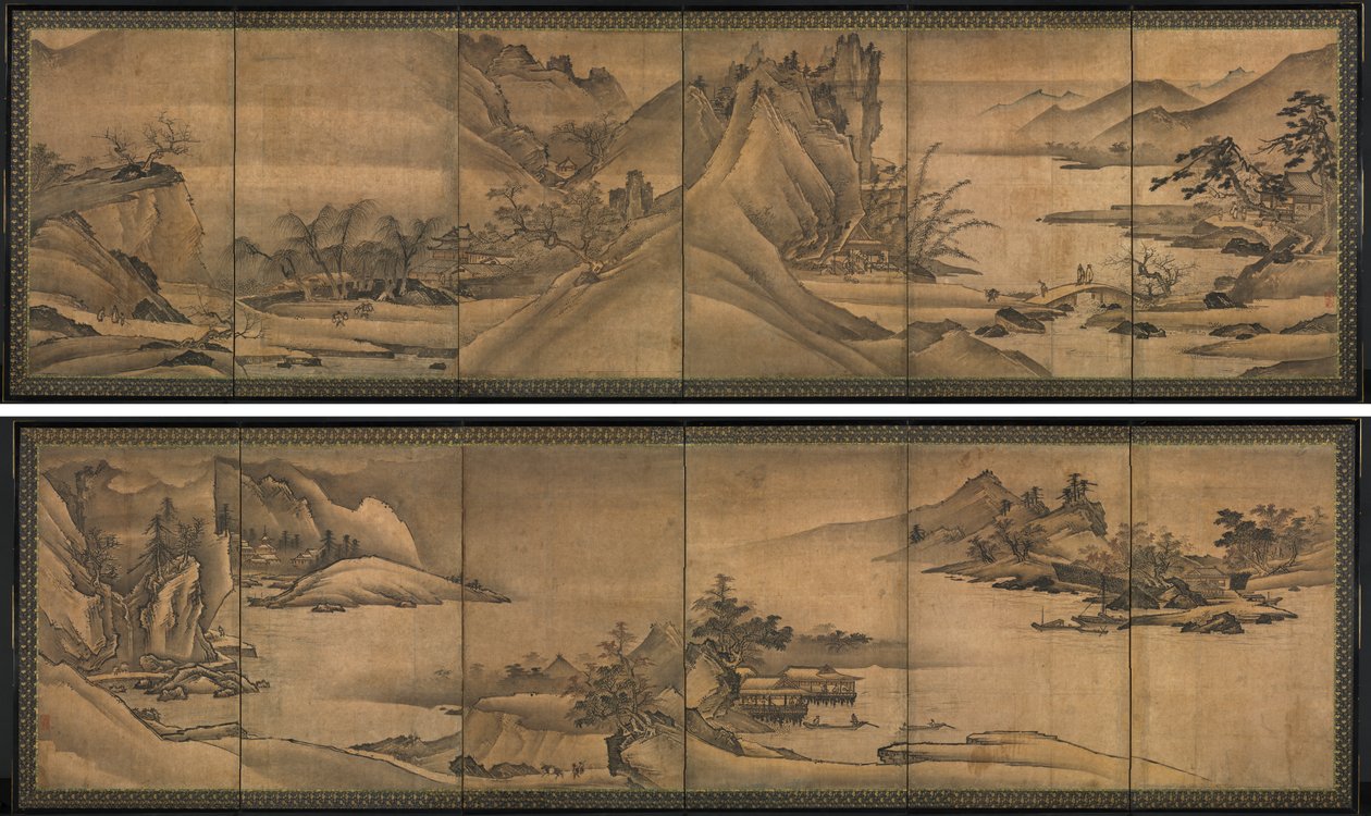 Krajina čtyř ročních období od Yi Sumun (Korean, b. c. 1404)