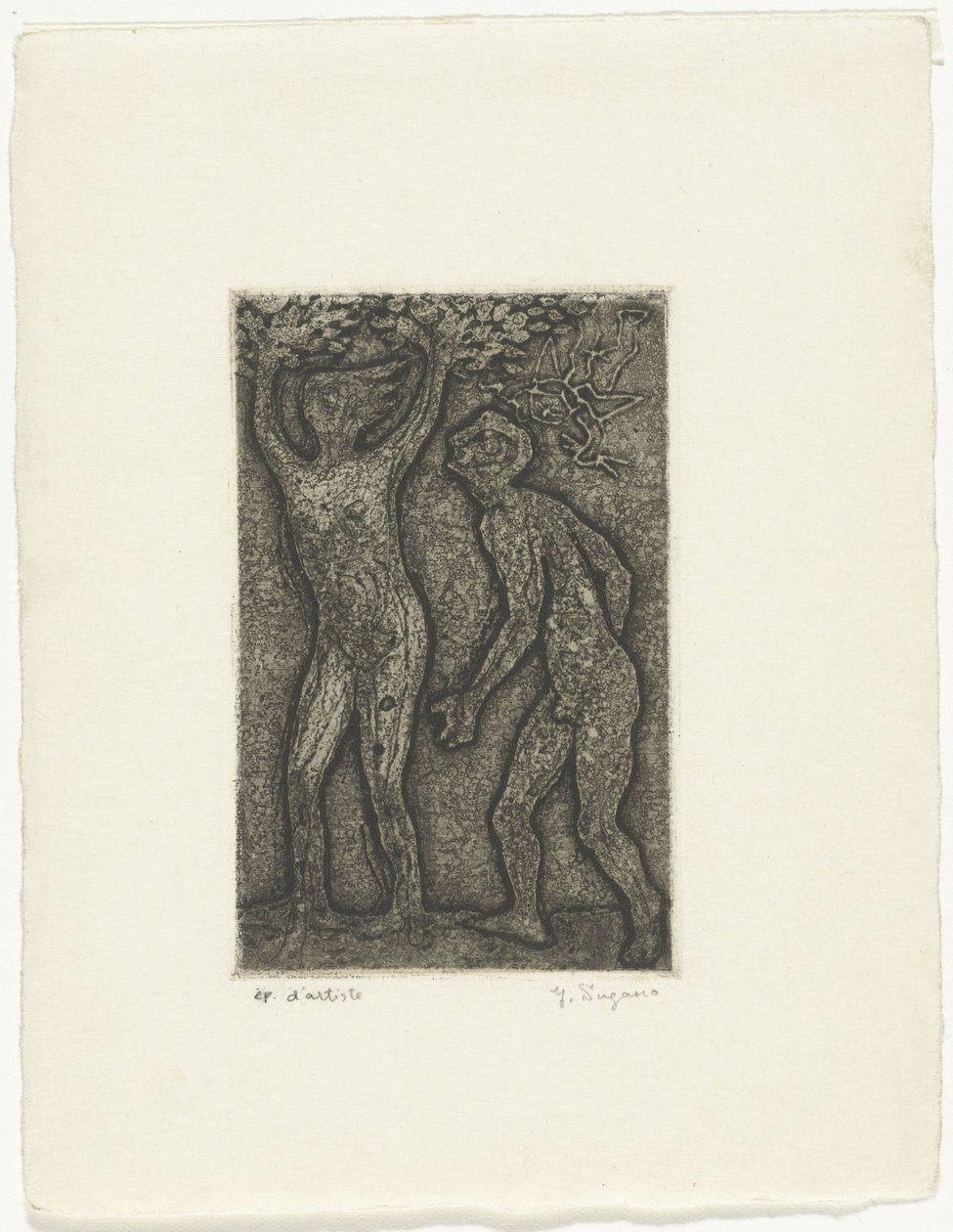 Muž a žena v šedé od Yo Sugano (signed by artist)