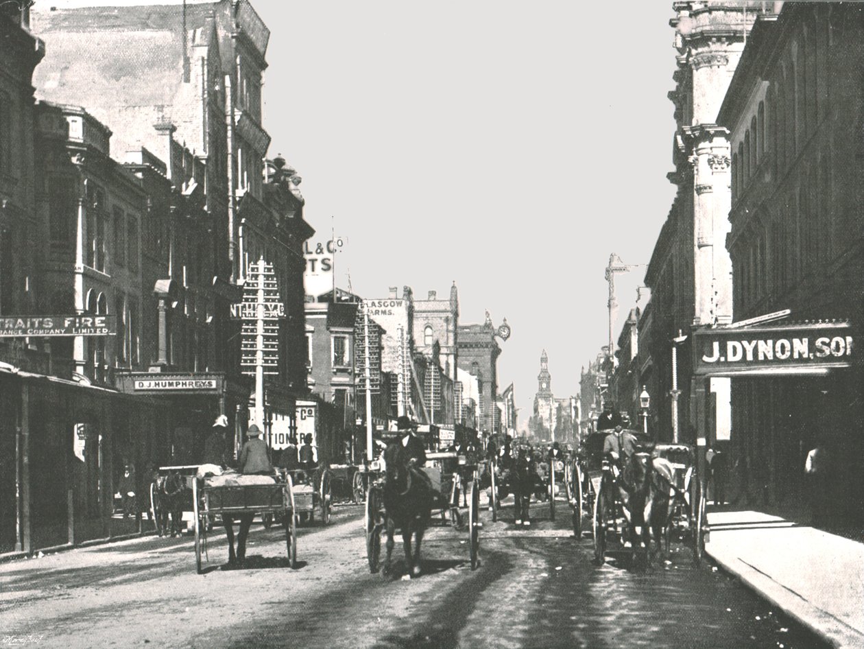 George Street, Sydney, Austrálie, 1895. od York and Son
