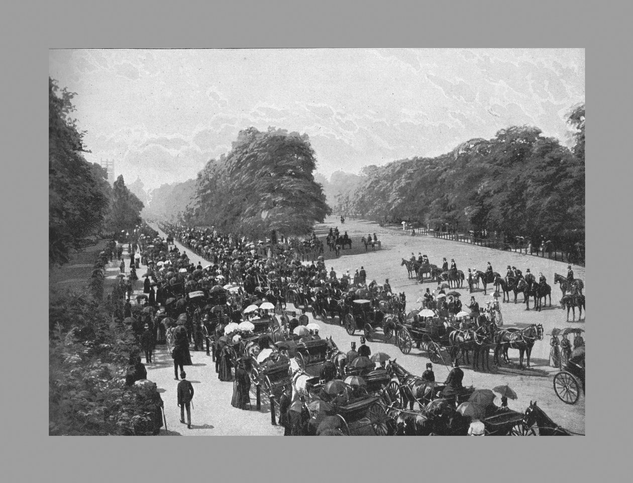 The Drive and Rotten Row, Hyde Park, c1900 od York and Son