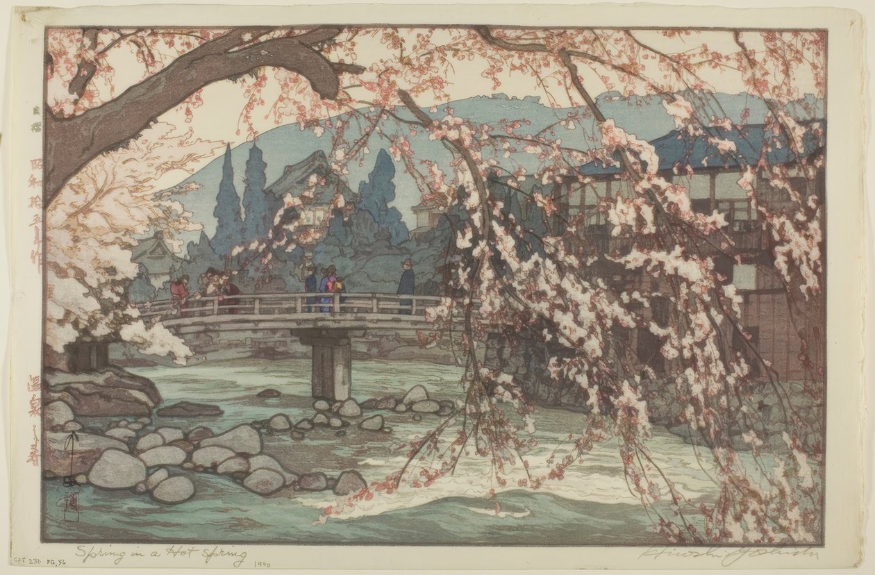 Lázně na jaře od Yoshida Hiroshi