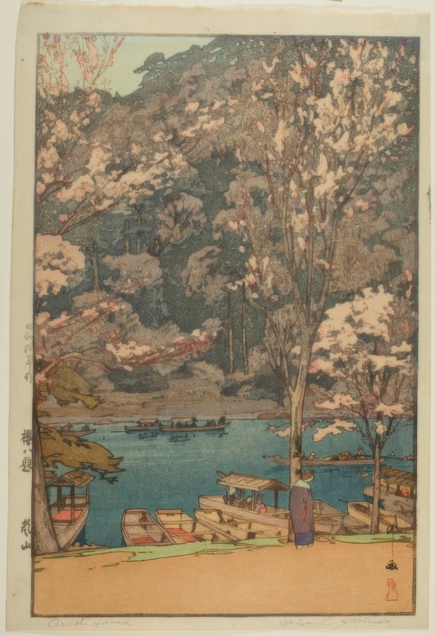 Arashiyama, ze série „Osm scén třešňových květů“ od Yoshida Hiroshi