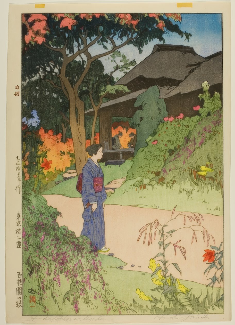 Podzim v Hyakka-en od Yoshida Hiroshi