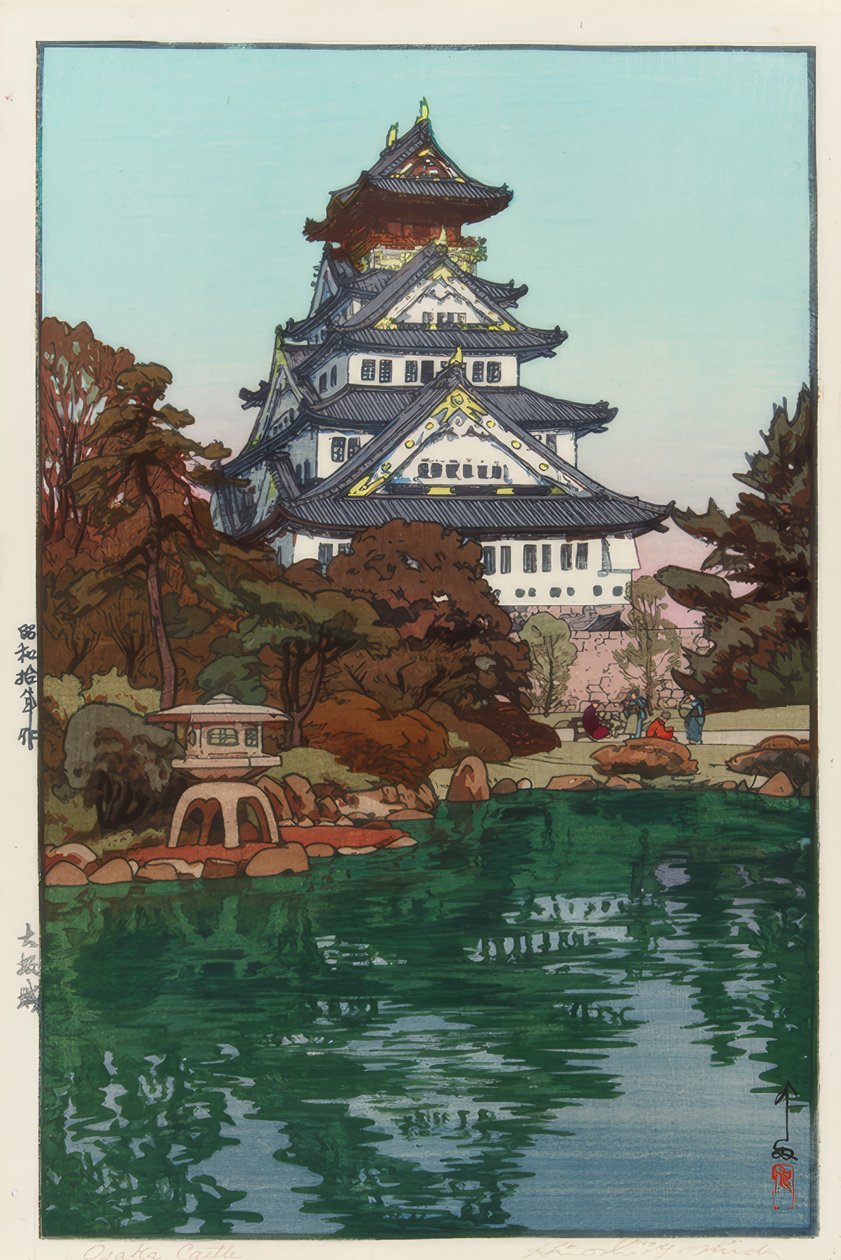 Ósacký hrad od Yoshida Hiroshi
