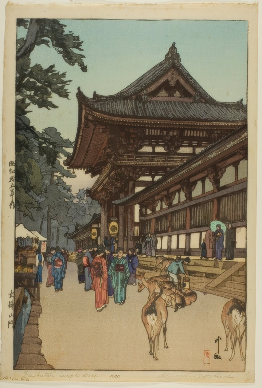 Brána chrámu Daibutsu od Yoshida Hiroshi