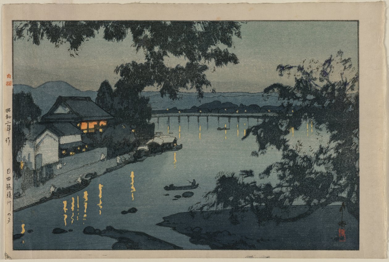 Večer na řece Chikugo od Yoshida Hiroshi