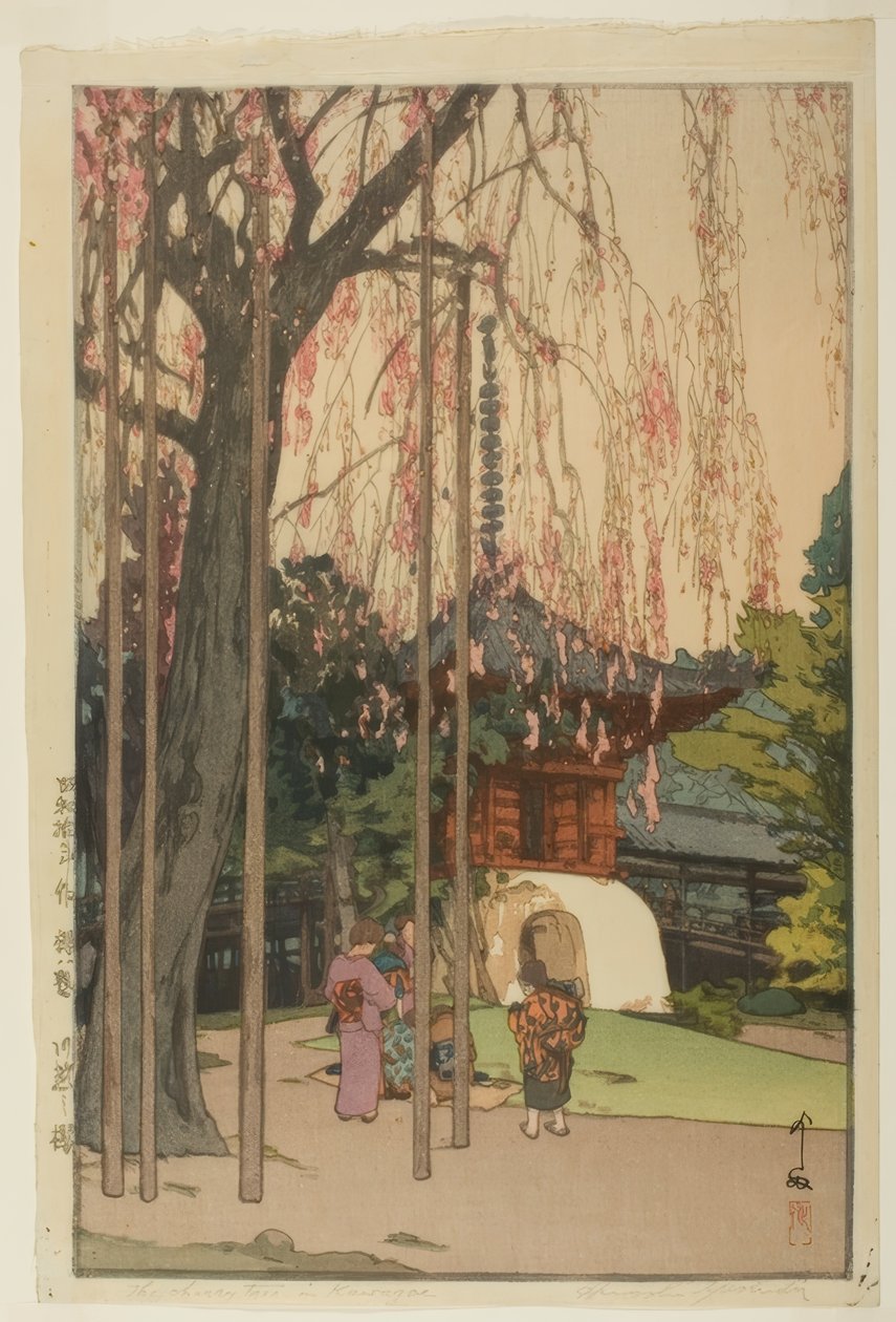 Třešeň v Kawagoe od Yoshida Hiroshi