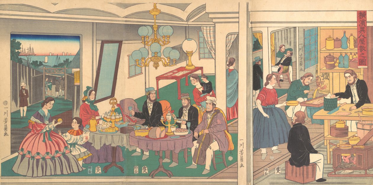 Cizí rezidence v Jokohamě, první měsíc, 1861. od Yoshikazu