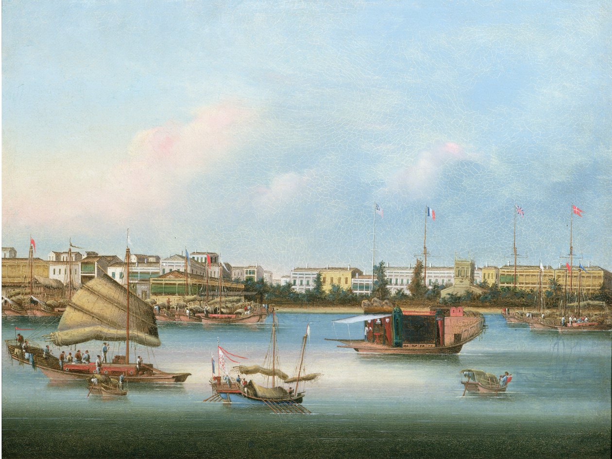 Hongové v Kantonu, asi 1855 (olej) od You Qua