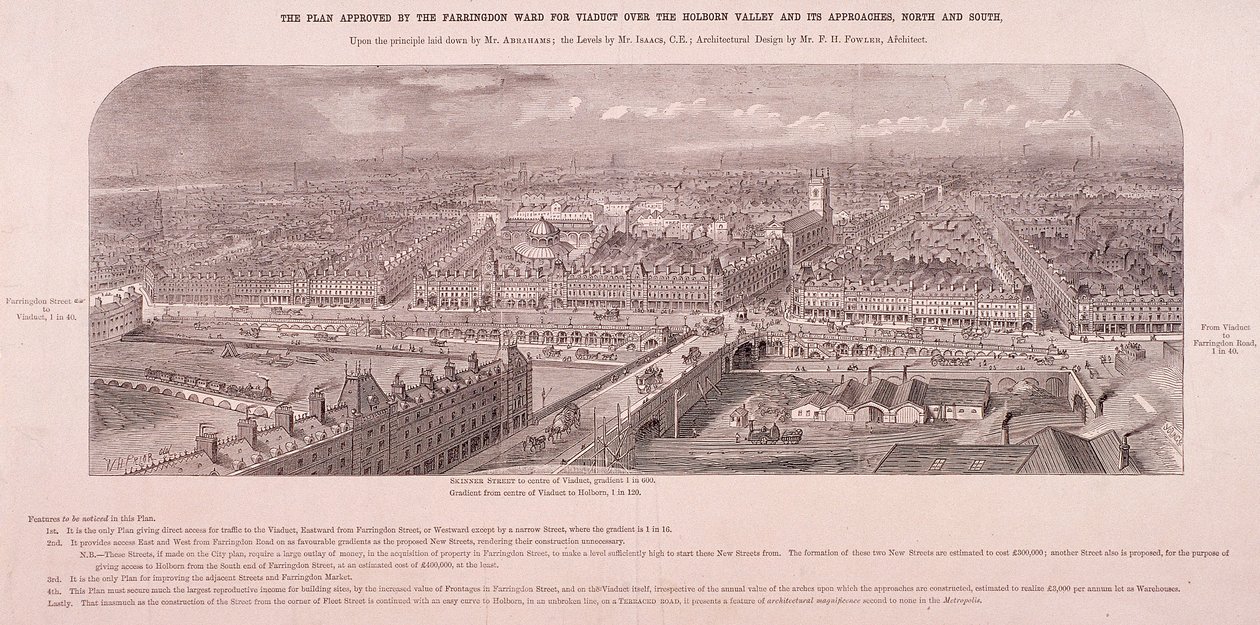 Holborn viadukt, Londýn, c1865 od Young