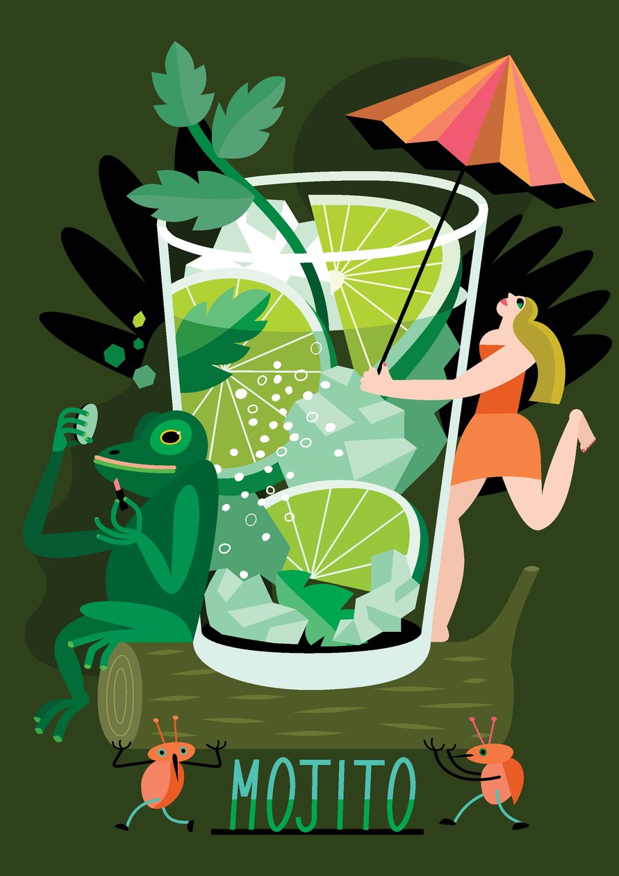 Mojito, 2017 (vektorová ilustrace) od Yulia Drobova