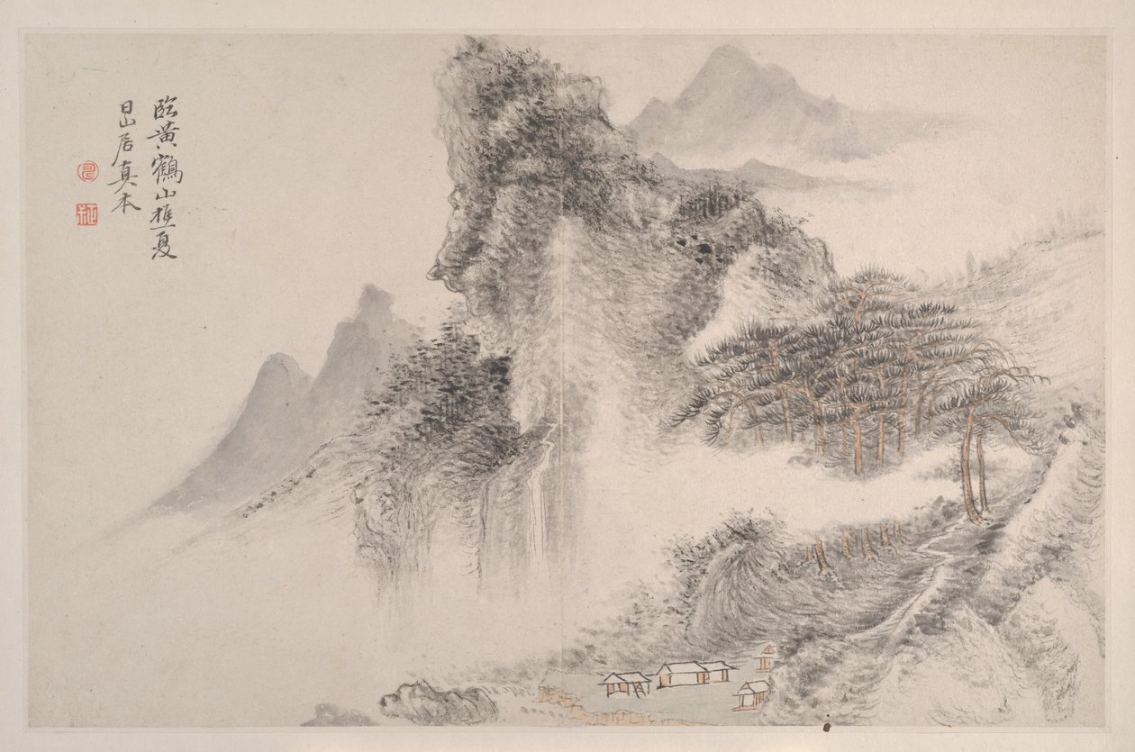 Krajiny ve způsobu mistrů Song a Yuan, 1667. od Shouping Yun