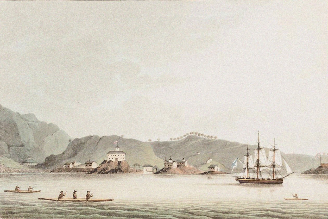 Ilustrace z Cesty kolem světa v letech 1803-06, na lodi Neva, 1814 od Yuri Fyodorovich Lisyansky