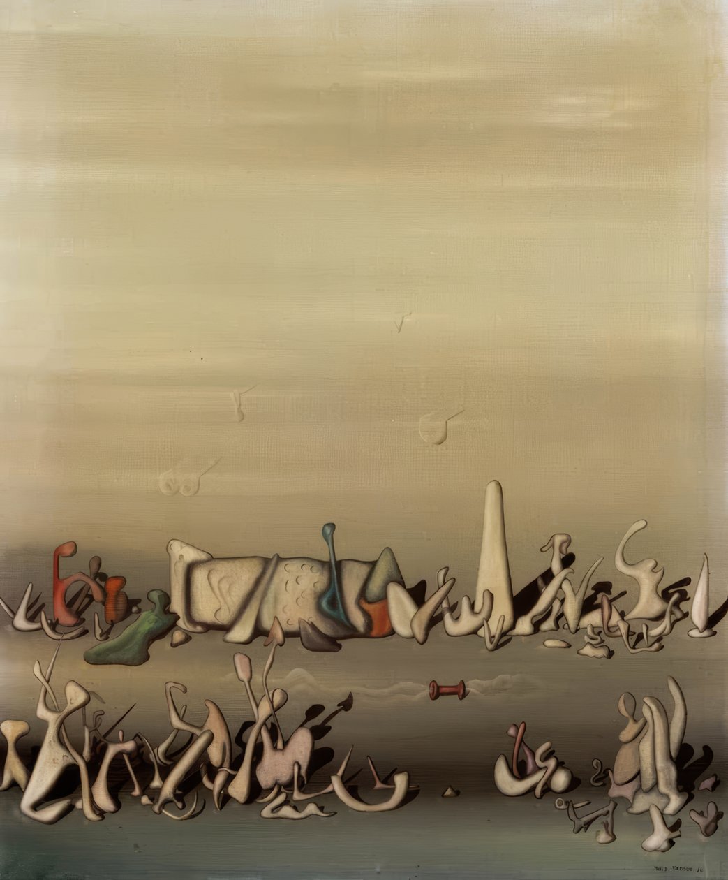 Mezi trávou a větrem od Yves Tanguy