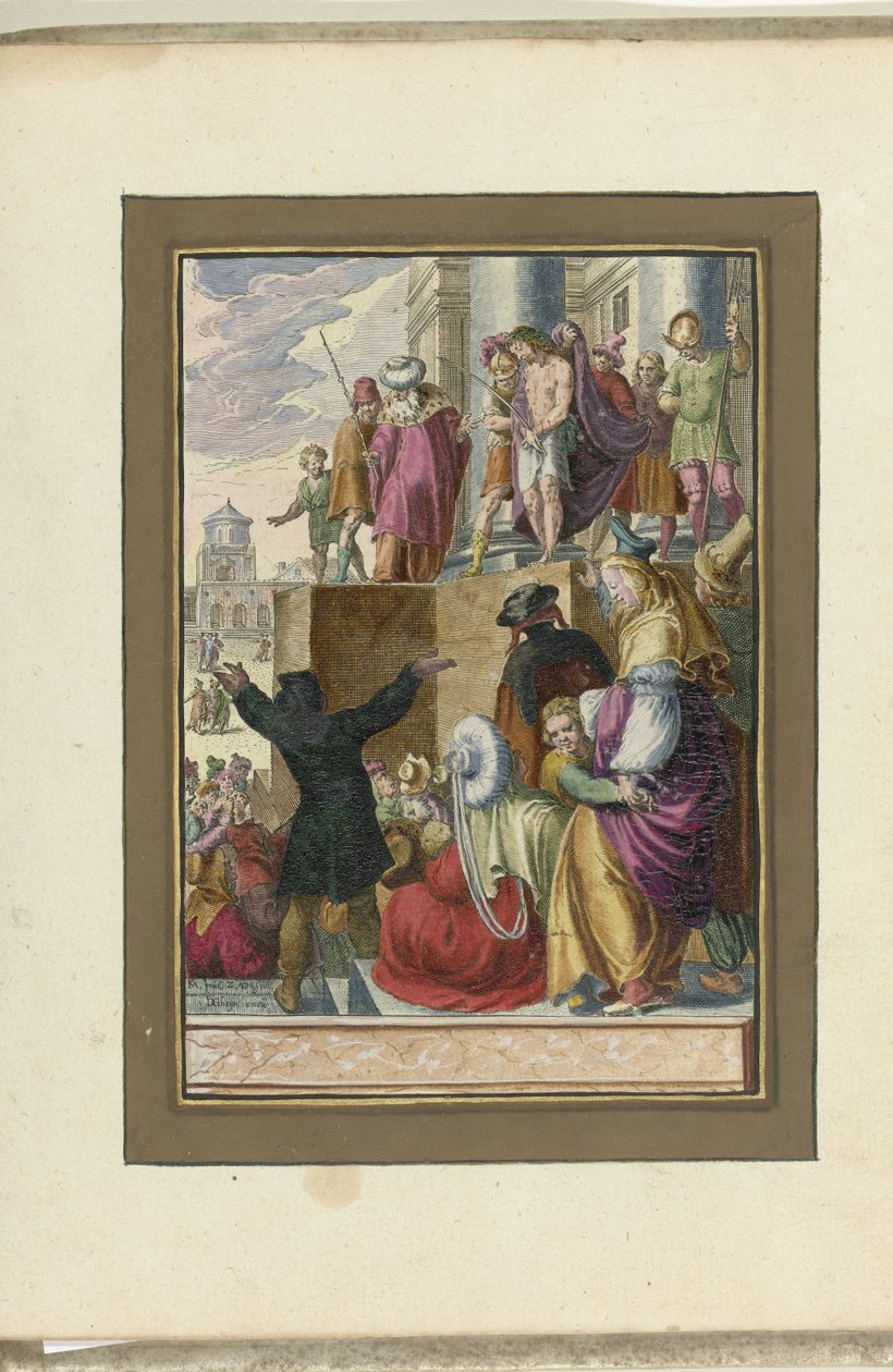 Kristus ukázaný lidem (Ecce homo) Umučení Krista (název série) od Zacharias Dolendo