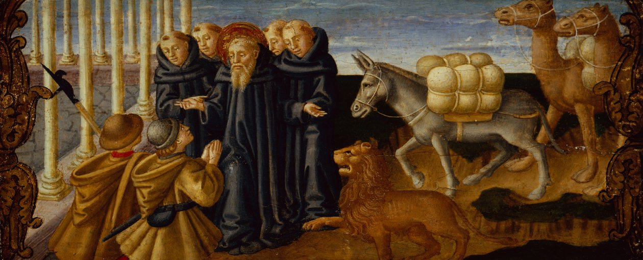 Svatý Jeroným odpouští zlodějům (panel) od Zanobi Machiavelli