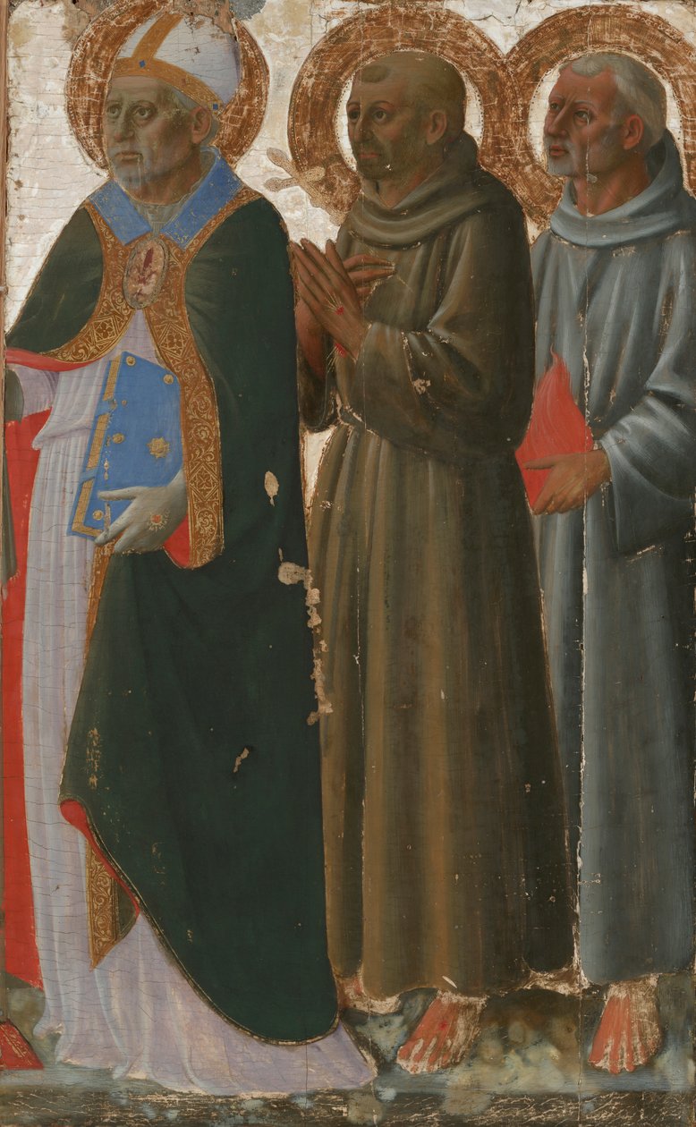 Svatí Zenobius, František a Antonín Paduánský od Zanobi di Benedetto Strozzi
