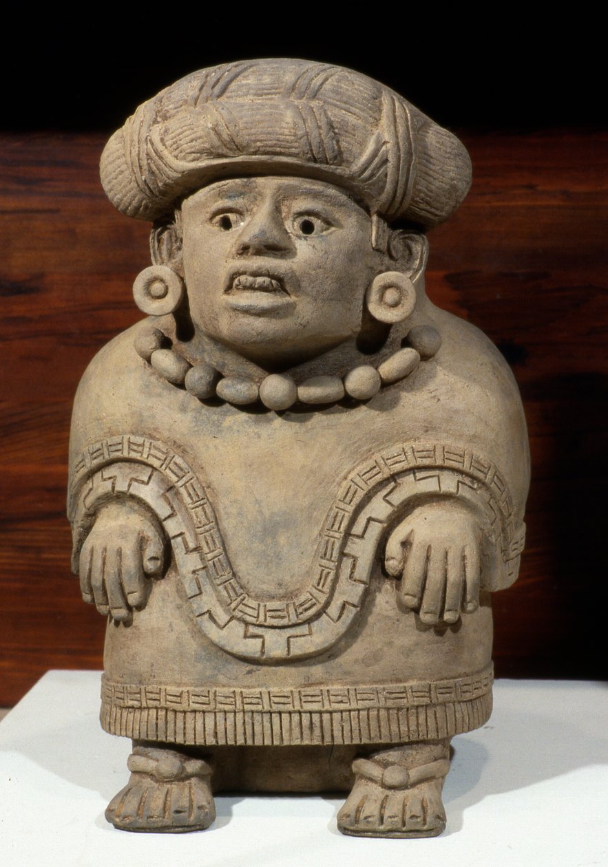 Pohřební urna, pozdní klasické období (700-1000 nl) (keramika) od Zapotec