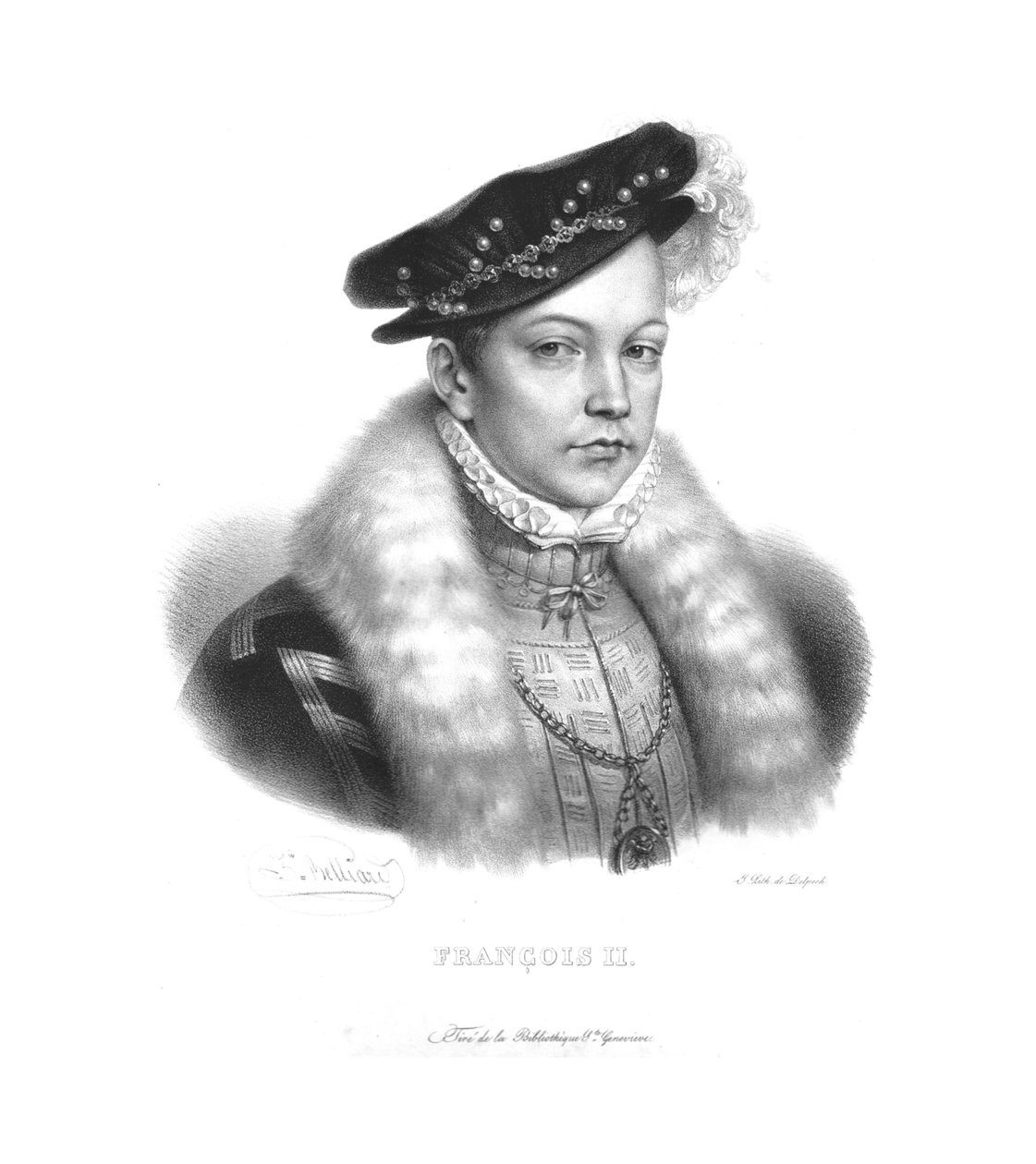 František II., francouzský král, 20. léta 19. století. od Zephirin Felix Jean Marius Belliard