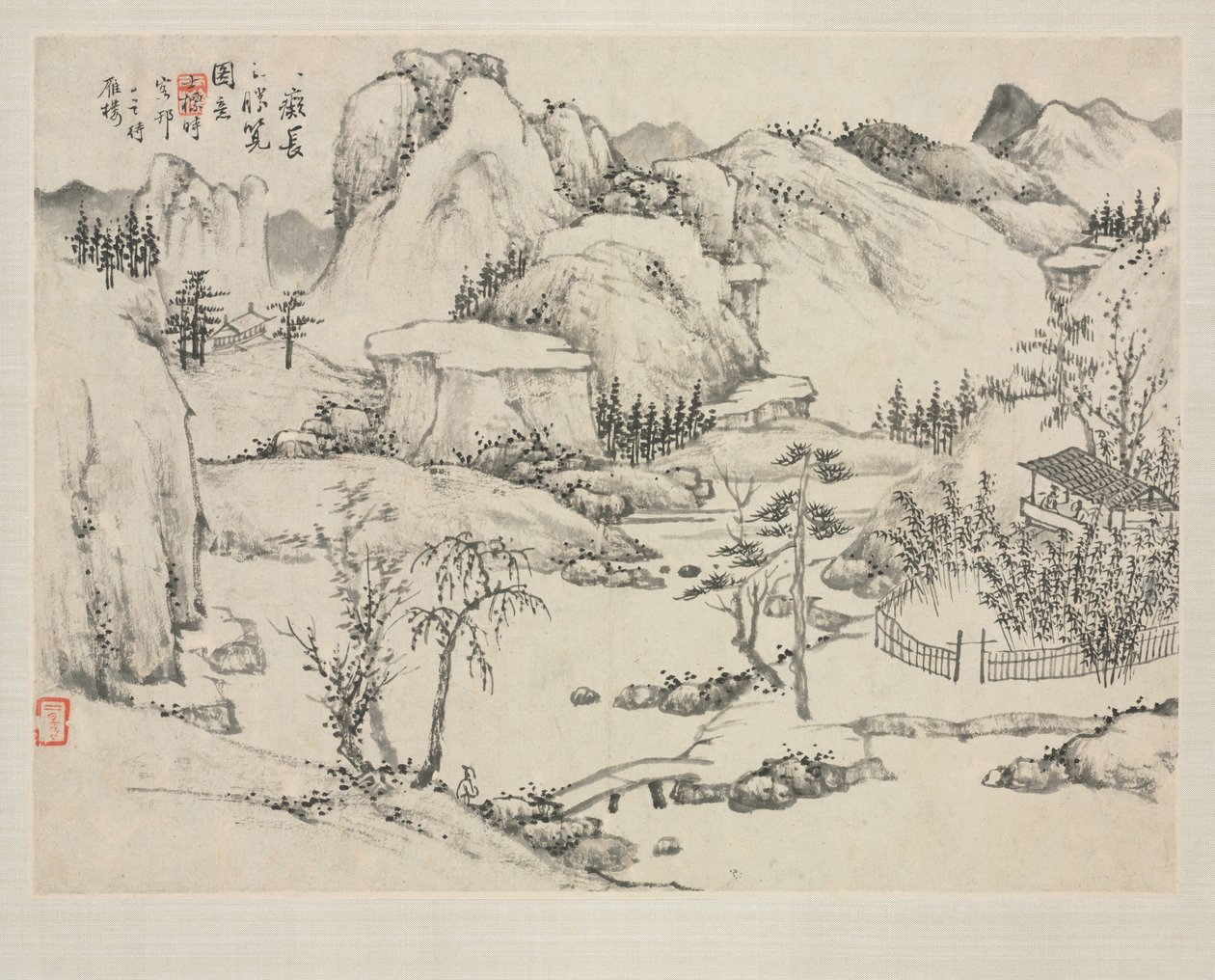 Album krajiny v různých stylech: Scenery of Mt. Changbai po Huang Gongwang od Zha Shibiao