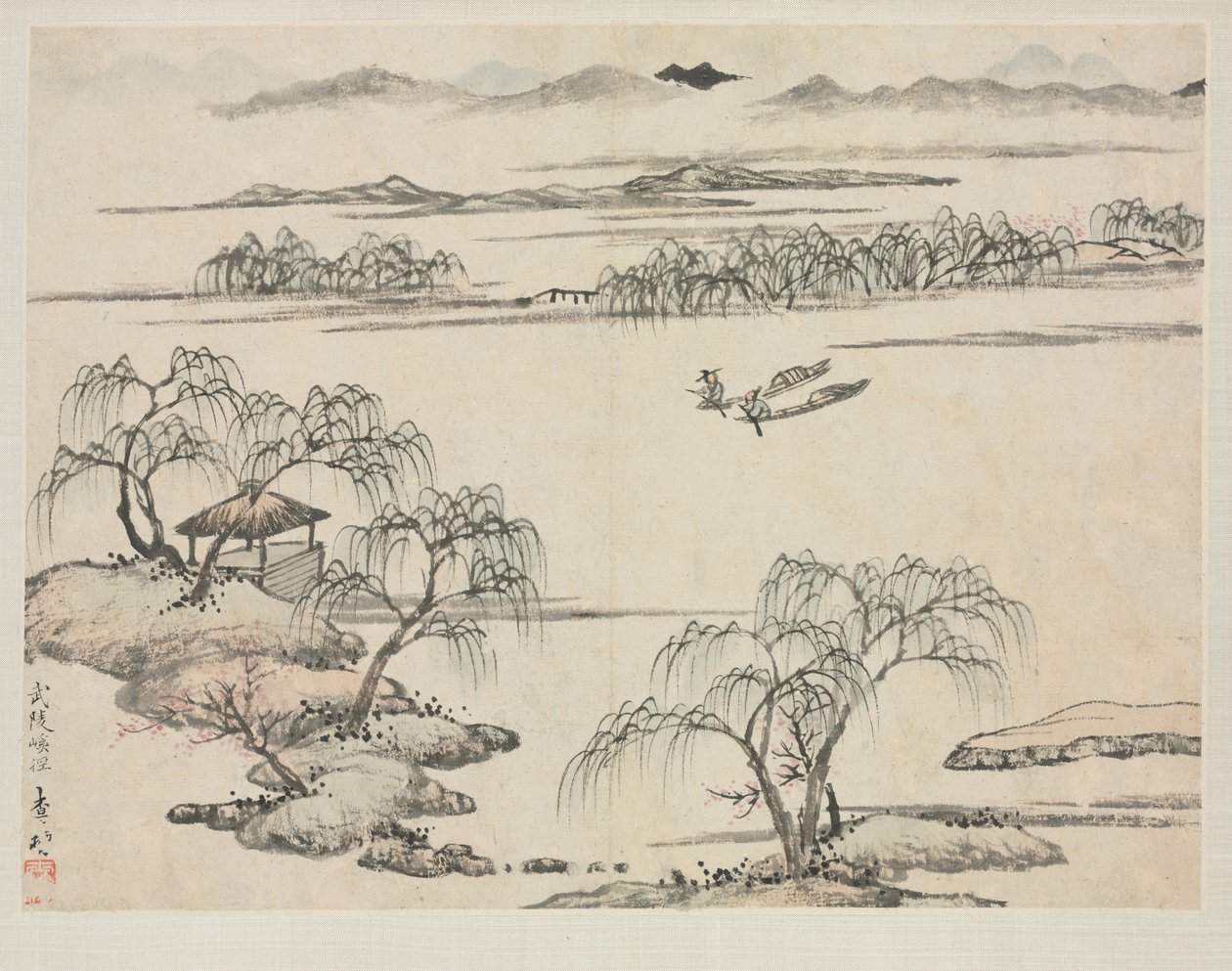 Album na šířku v různých stylech: The Stream of Wuling od Zha Shibiao