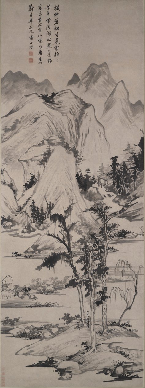Krajina ve stylu Ni Zan (1301–1374) od Zha Shibiao
