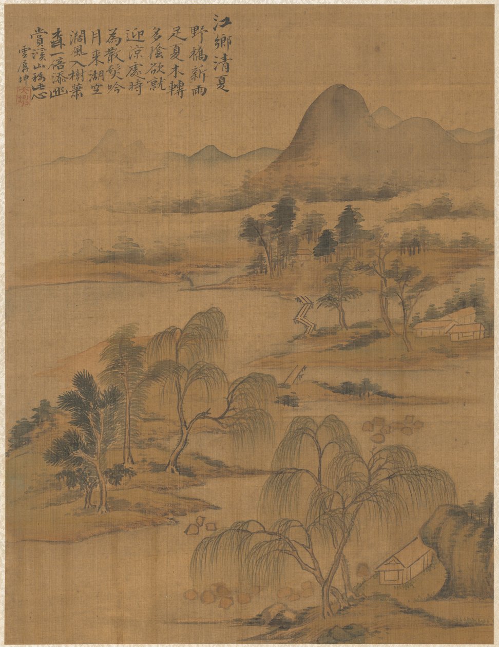 River Village ve vysokém létě, 1775. od Zhai Dakun