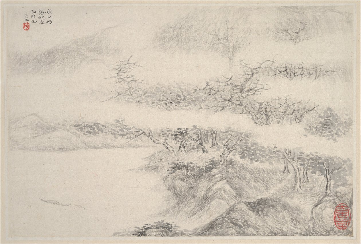 Krajiny, datováno 1644. od Zhang Feng