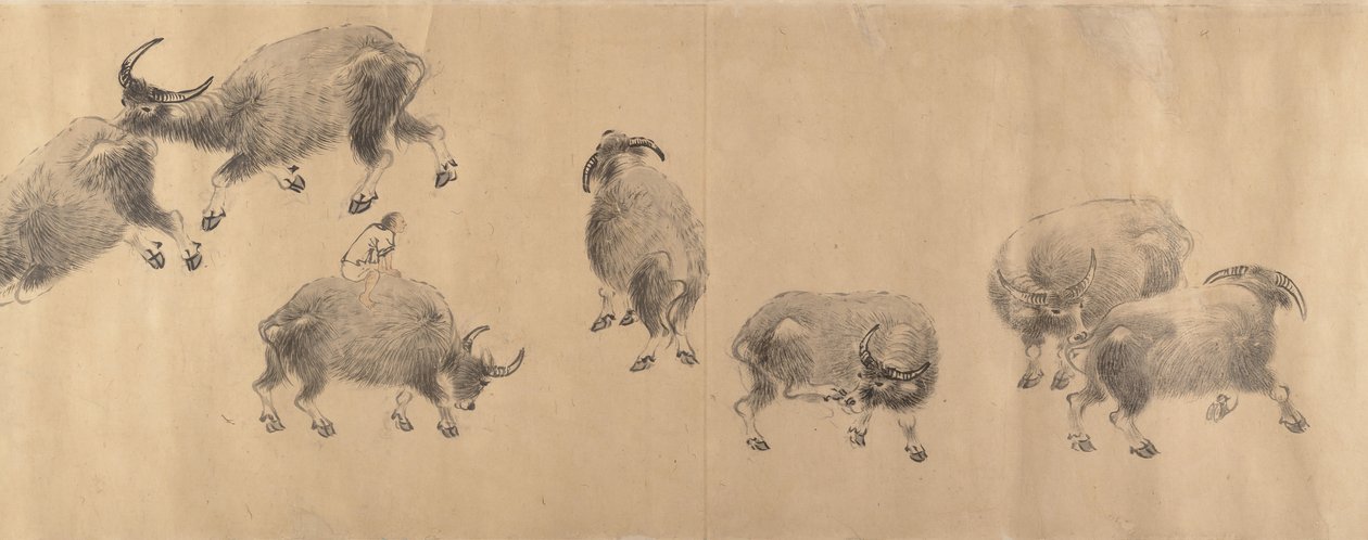 Vodní buvoli z roku 1639. od Zhang Hong