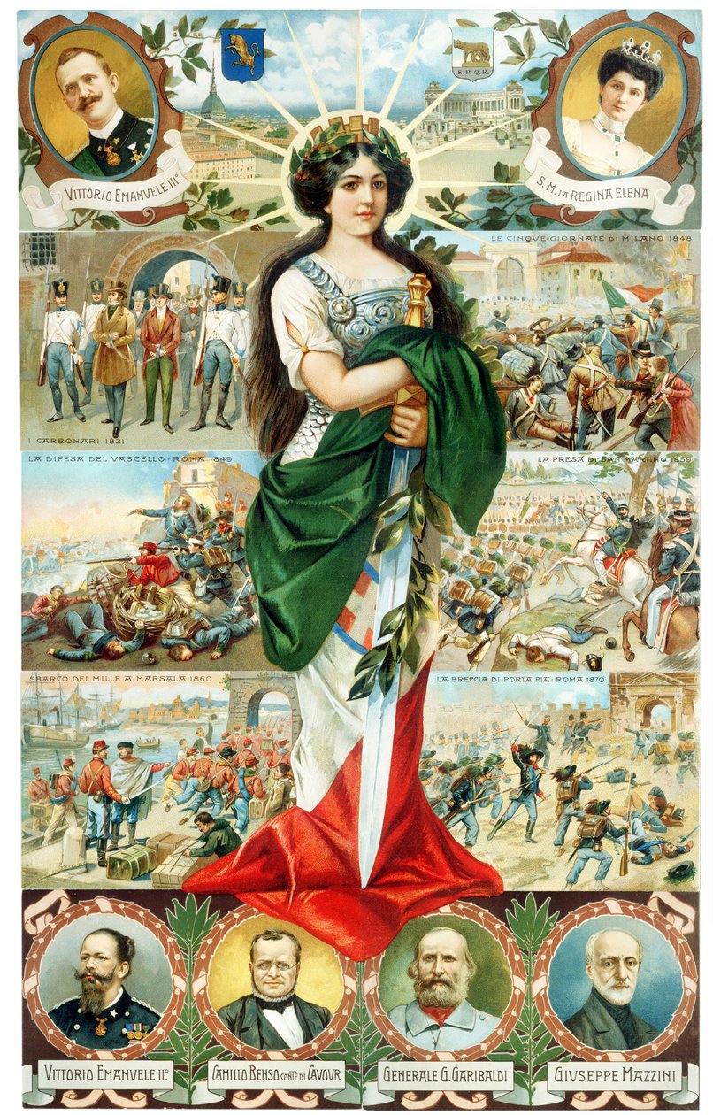 ALEGORIA ITÁLIE TURRITA 1911 od . .