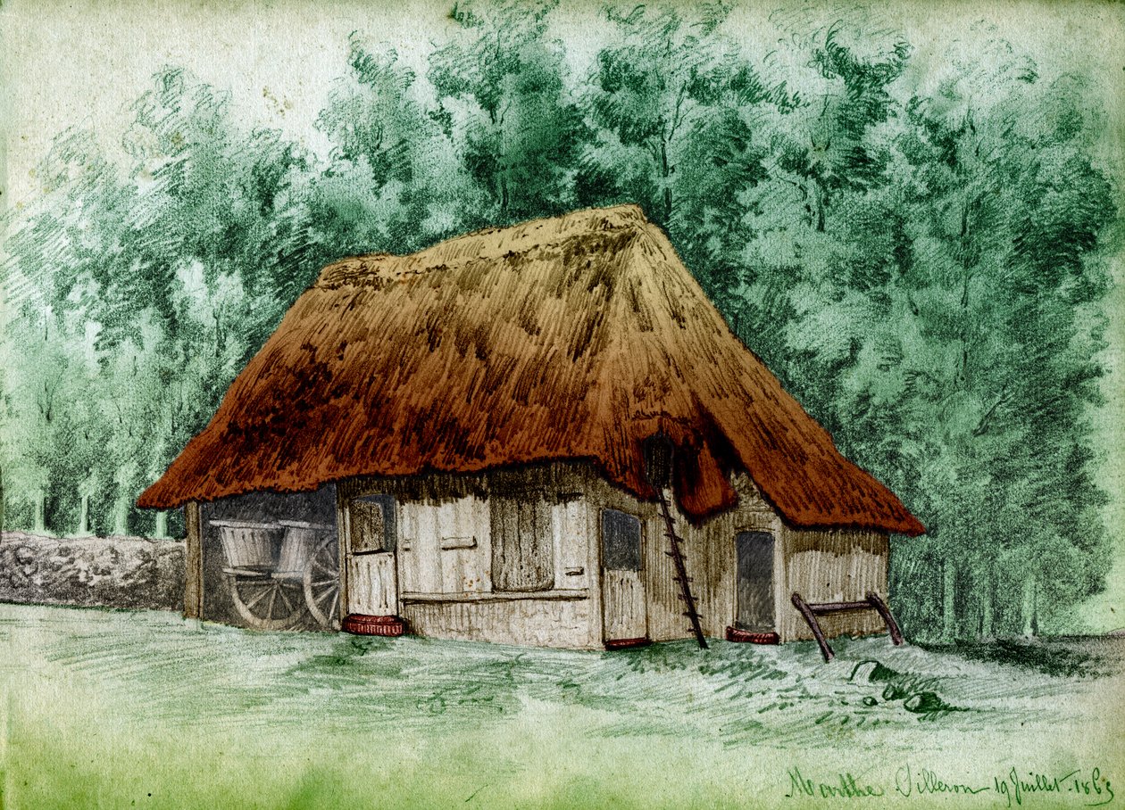 Mlynář na západě Francie. 1863 (kresba) od . .