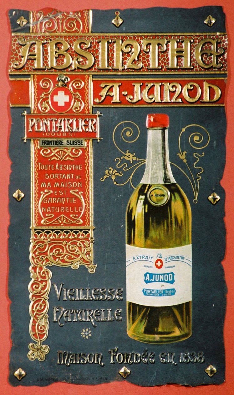 Reklama na Absinthe Junod, c 1900 od Frederick (attr. to) Barnard