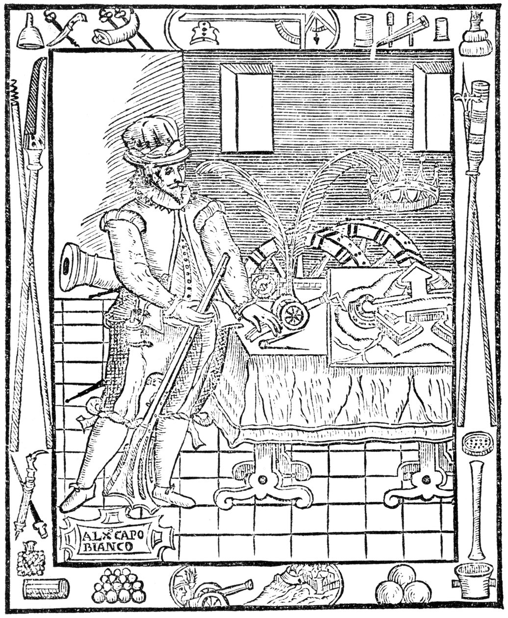 Alessandro Capo Bianco , italský vojenský inženýr od Ferdinand Georg Waldmuller
