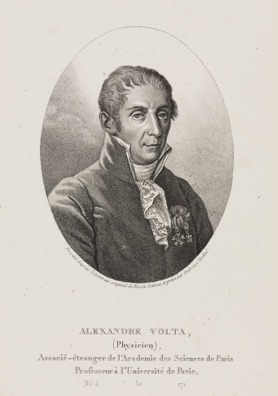 Alessandro Volta, italský fyzik a vynálezce, c 1800 od Frederick (attr. to) Barnard