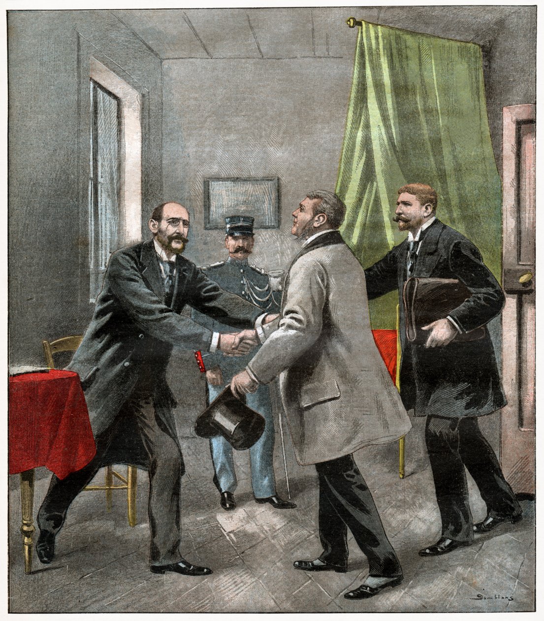 Alfred Dreyfus se svými právníky od . .
