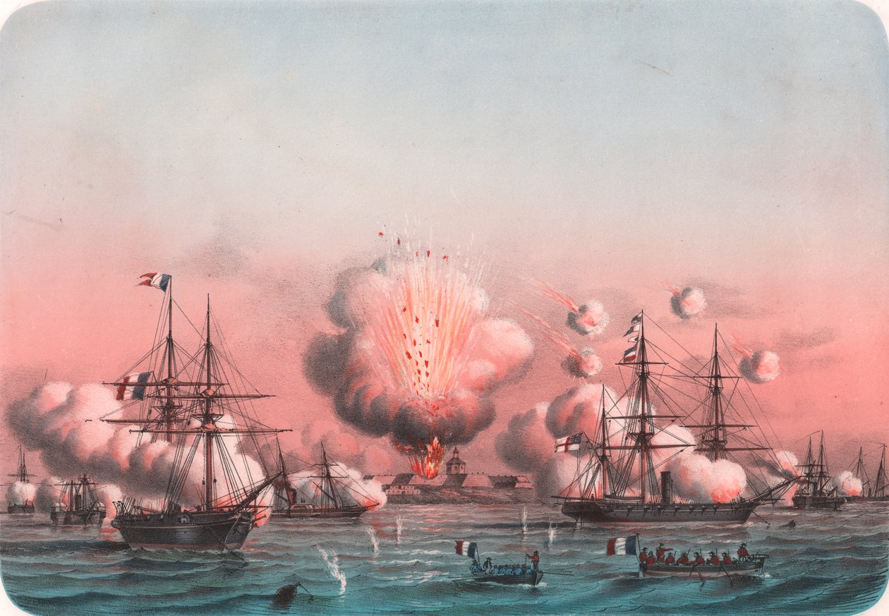 Spojenecká flotila bombardující Arabat, 25. května od William Walcutt