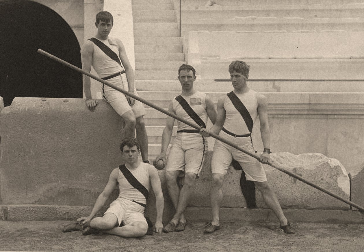 Američtí sportovci na Letních olympijských hrách, Atény, Řecko. 1896 (foto) od . .