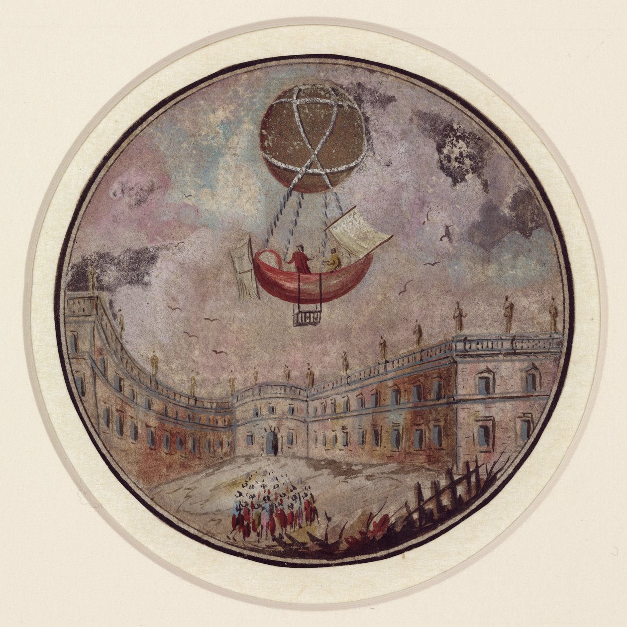 Katastrofa předčasného balónu, c 1785 od Frederick (attr. to) Barnard