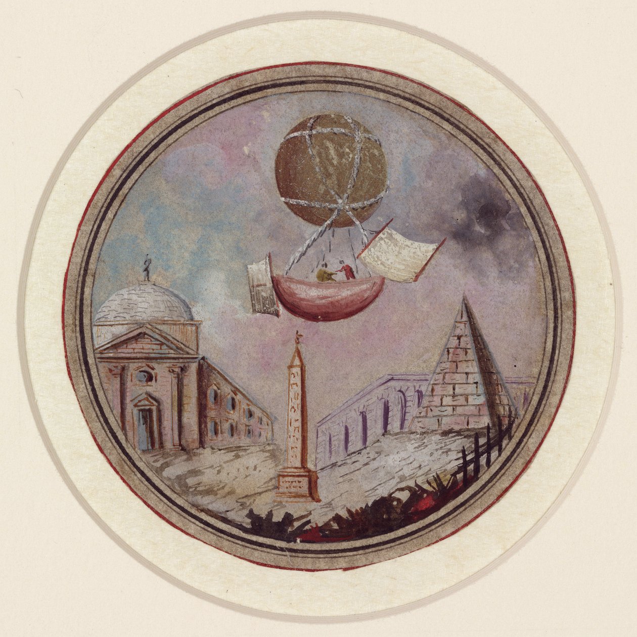 Katastrofa předčasného balónu, c 1785 od Frederick (attr. to) Barnard