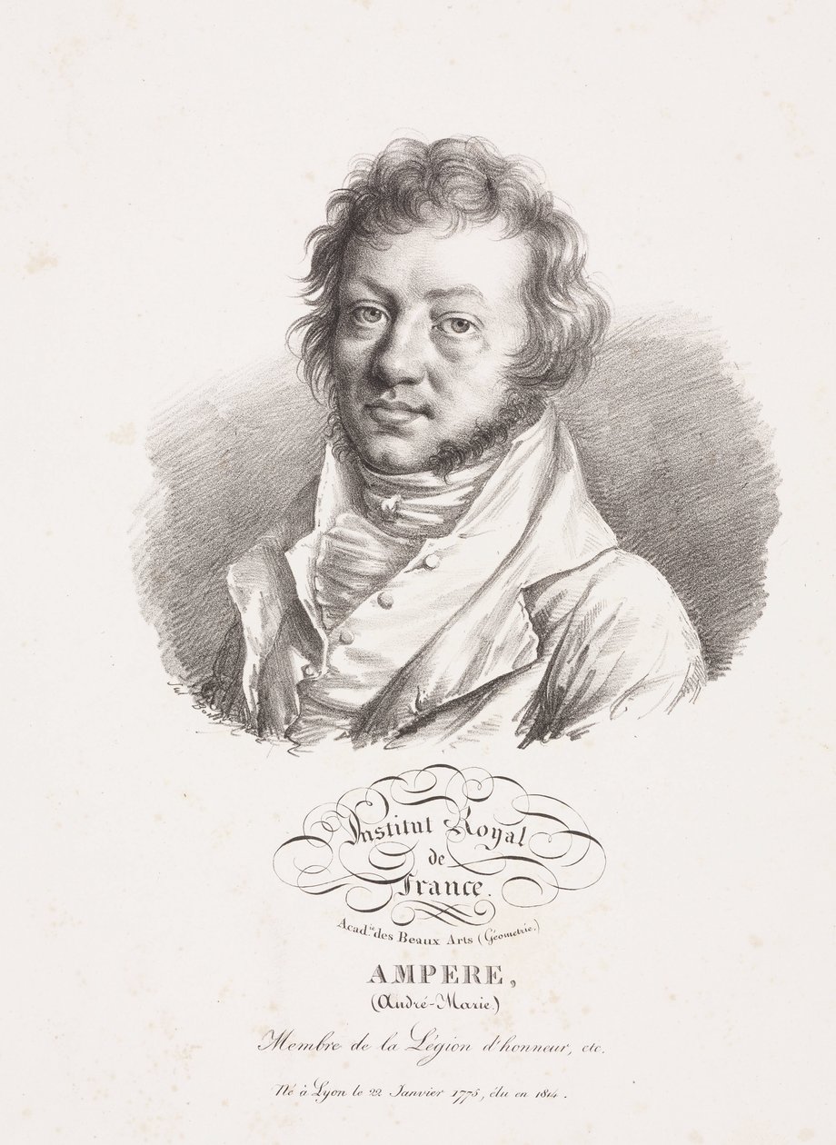 Andre-Marie Ampere, francouzský fyzik a matematik, c 1820 od Frederick (attr. to) Barnard