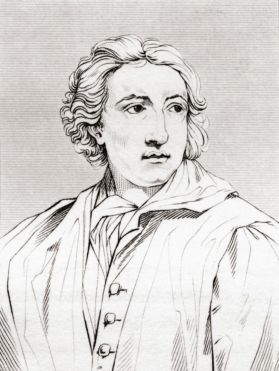 Anton Raphael Mengs (1728 – 1779), německý malíř, z „Historické galerie portrétů a maleb“, publikoval 1808 od Ferdinand Georg Waldmuller