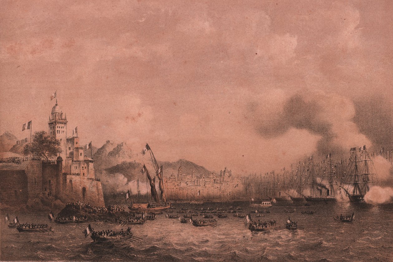 Příjezd císaře Napoleona III. do Janova v Ligurii od William Walcutt