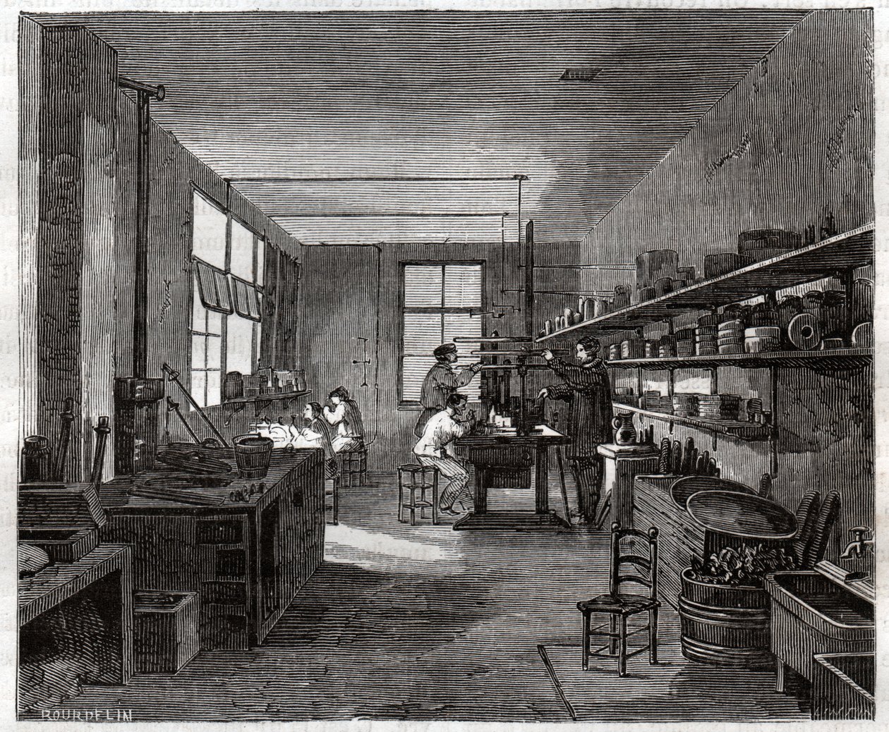 Galvanizační dílna. Galvanizační dílna. od Frederick (attr. to) Barnard